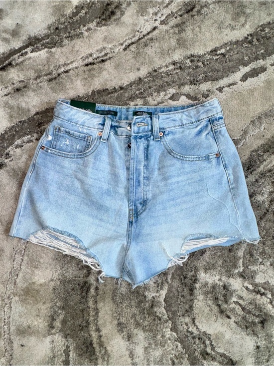 wild fable Pants - wild fable Light Wash Distressed High-Rise Denim Cutoff Shorts